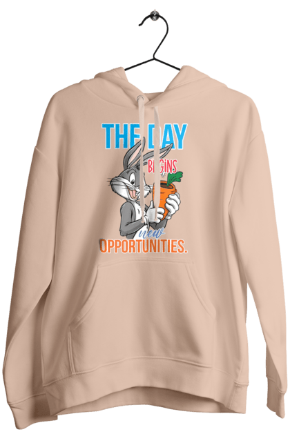 Women's hoodie with prints Bugs Bunny. Bugs bunny, cartoon, looney tunes, merrie melodies. 2070702