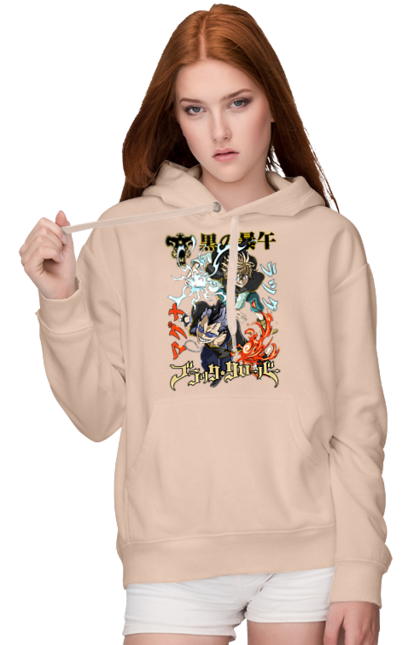 Women's hoodie with prints Black Clover Magna Swing and Luck Voltia. Anime, black clover, luck voltia, magna swing, manga, wizard king. 2070702