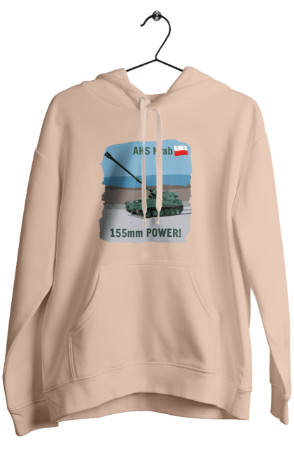 Women`s hoodie with prints 155mm Power! AHS Krab olive. Ahs krab, artillery, crab, howitzer, poland, self propelled. 2070702