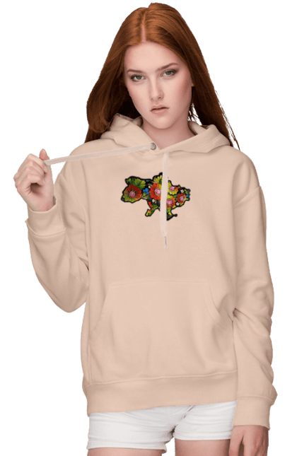 Women`s hoodie with prints Spravzhnya Ukraine. Barvie, beauty, colors, kviti, leafing through, mood, petals, spravzhnya ukraine. 2070702