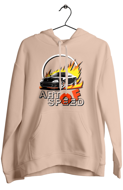 Жіноче худі з принтом "Автомобіль у вогні". Авто, автомобіль у вогні, гонка, дрейф, спорт, спортивна машина, швидкість. 2070702