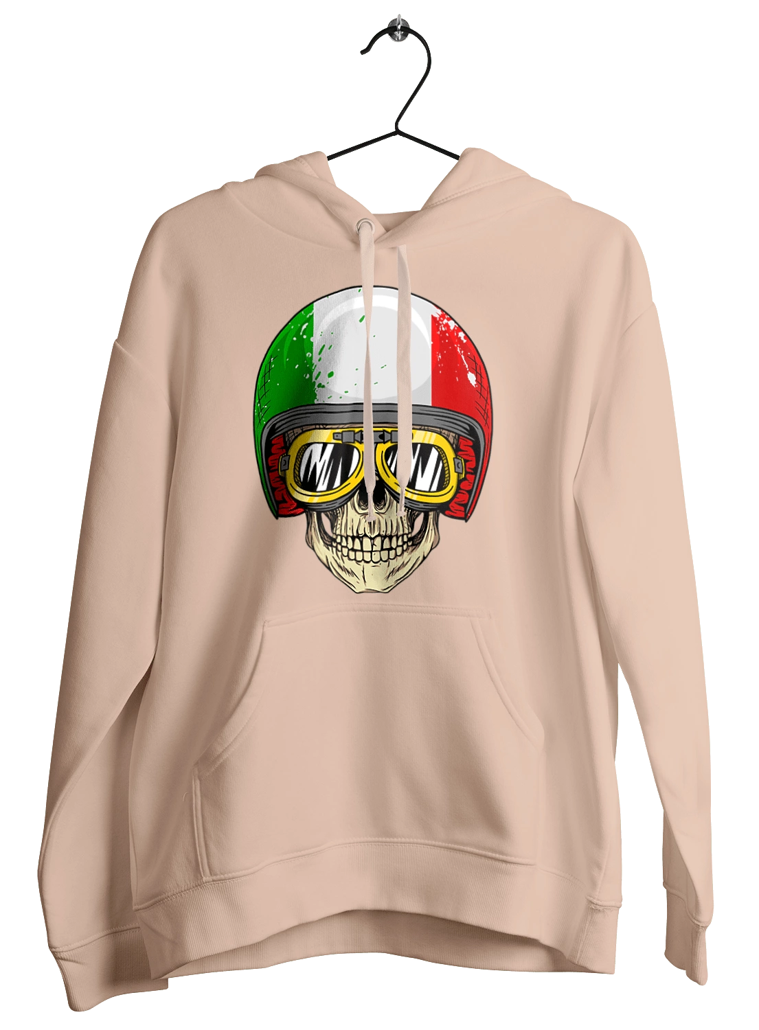 Skull in a motorcycle helmet