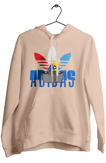 Женское худи с принтом Adidas Барт. Adidas, bart, адидас, барт, симпсон. 2070702