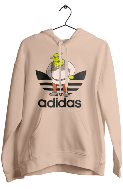 Жіноче худі з принтом "Adidas Шрек". Adidas, shrek, адідас, мульт, мультфільм, огр, шрек. 2070702