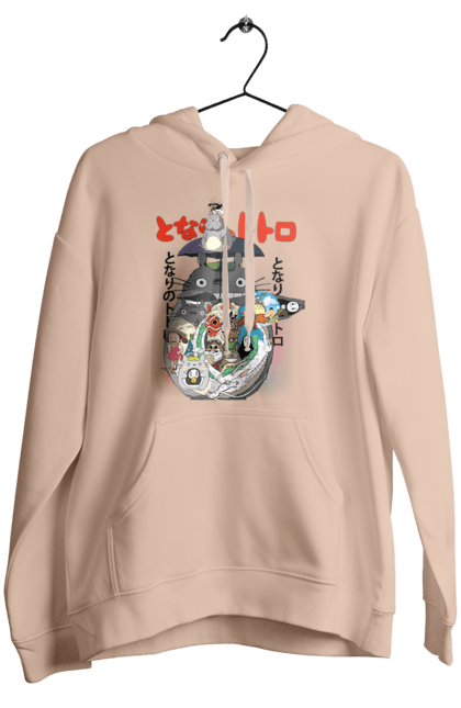 Women's hoodie with prints Totoro. Adventures, anime, comedy drama, fantasy, film, my neighbor totoro, tv series. 2070702