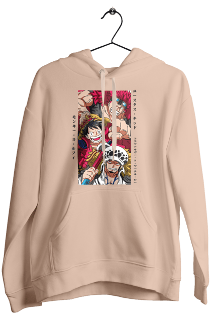 Women's hoodie with prints One Piece Luffy. Anime, luffy, manga, monkey de luffy, one piece, pirates. 2070702