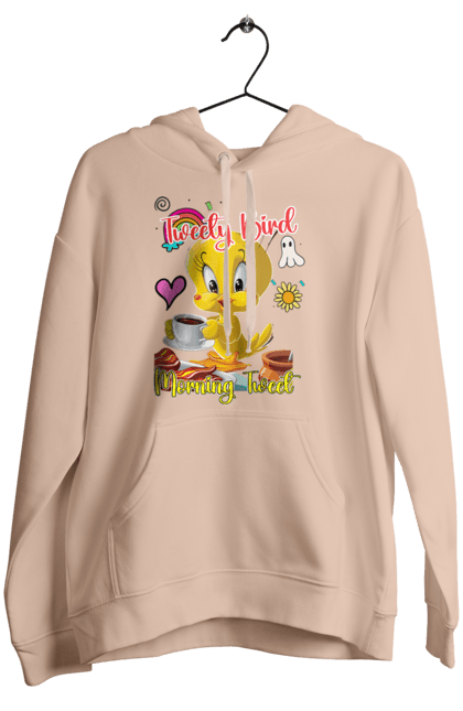 Women's hoodie with prints Tweety Pie. Bird, looney tunes, tweety, tweety bird, tweety pie, warner bros. 2070702