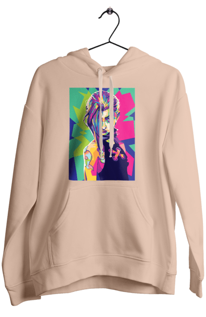 Women's hoodie with prints Arcane. Animated series, arcane, fantasy, fortiche, jinx, league of legends, riot games, wai. 2070702