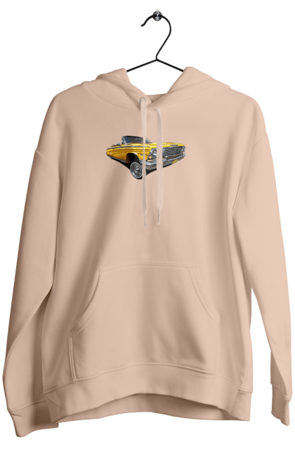 Women`s hoodie with prints Car. Car, chevrolet, classic, impala, lowrider. 2070702