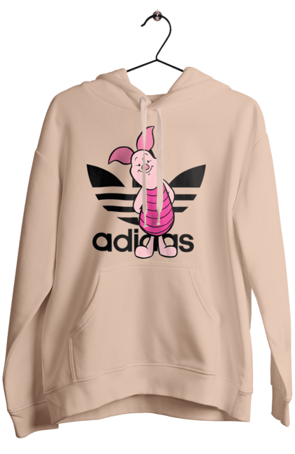 Жіноче худі з принтом "Adidas П'ятачок". Adidas, piglet, адідас, вінні пух, мультфільм, п ятачок, п`ятачок, пятачок. 2070702