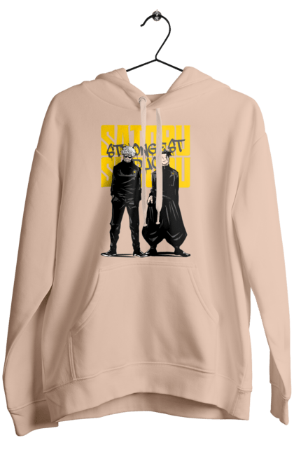 Women's hoodie with prints Jujutsu Kaisen Gojo and Geto. Anime, dark fantasy, geto, gojo, jujutsu kaisen, magic battle, manga, mystic, suguru geto. 2070702