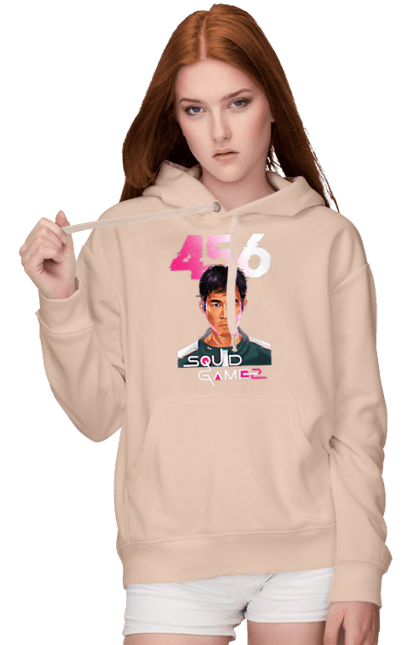 Women`s hoodie with prints Squid Game Seong Gi hun. 456, netflix, player 456, seong gi hun, seong gi-hun, squid game, tv series. 2070702