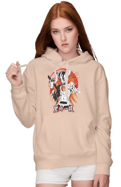 Women's hoodie with prints Bleach Ichigo Kurosaki. Anime, bleach, ichigo, ichigo kurosaki, manga. 2070702