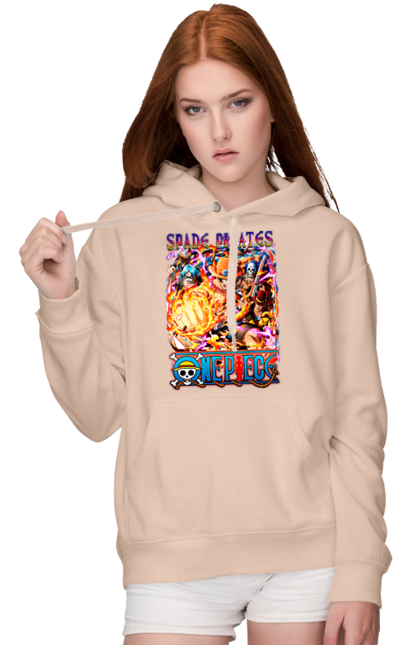 Women's hoodie with prints One Piece Portgas D. Ace. Anime, fire fist, gol d. ace, manga, one piece, portgas d. ace, straw hat pirates. 2070702