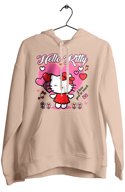 Women's hoodie with prints Hello Kitty. Brand, cat, character, hello kitty, kitten. 2070702