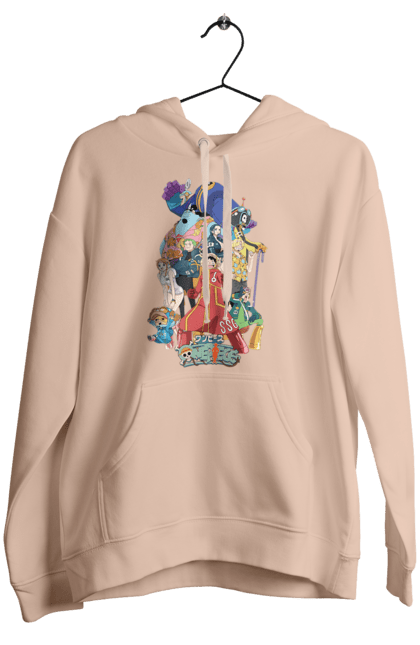 Women's hoodie with prints One Piece Luffy. Anime, luffy, manga, monkey de luffy, one piece, pirates. 2070702