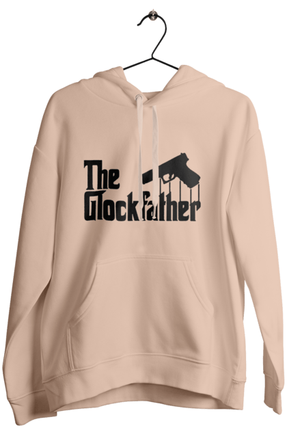 Жіноче худі з принтом "The GlockFather". Gangster, glockfather, godfather, godfather reference, вогнепальна зброя, гангстер, глок, зброя, пістолет, пістолет. 2070702