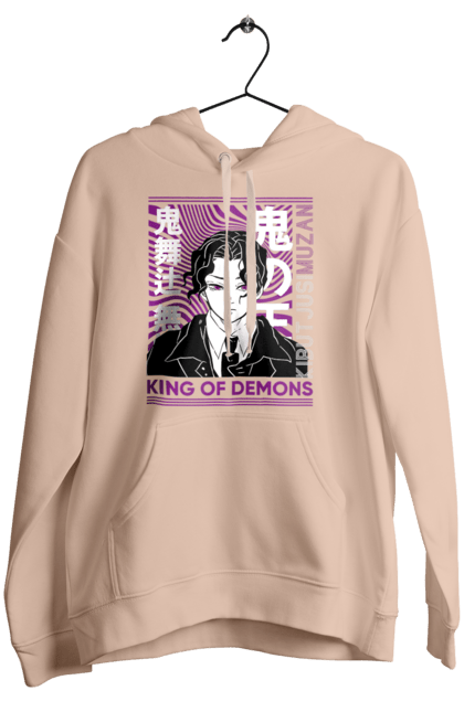 Women's hoodie with prints Demon Slayer Muzan. Anime, demon slayer, eternal paradise faith, kimetsu no yaiba, manga, muzan, twelve kizuki, upper rank six. 2070702