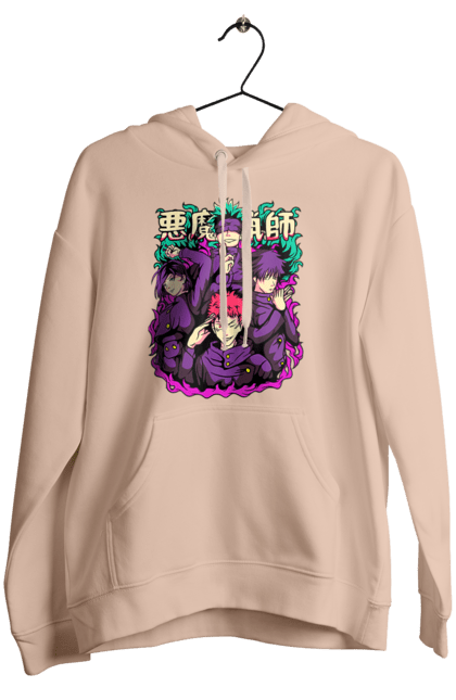 Women's hoodie with prints Jujutsu Kaisen. Anime, dark fantasy, itadori, jujutsu kaisen, magic battle, manga, mystic, sukuna. 2070702