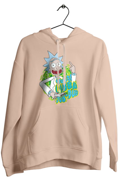 Женское худи с принтом Рик и Морти. Rick and morty, мультфильм, научная фантастика, приключения, рик, рик и морти, сериал. 2070702