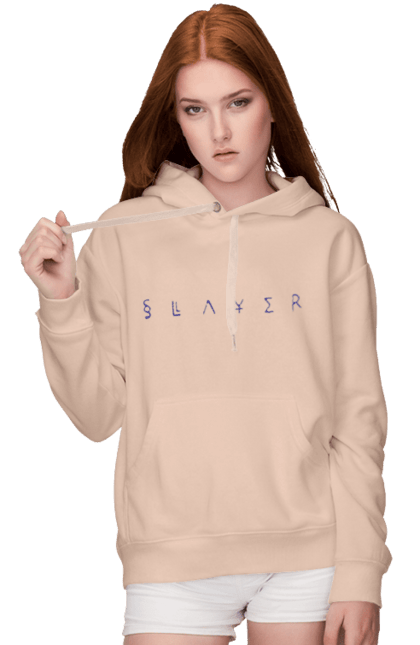 Women's hoodie with prints Slayer. Groove metal, group, metal band, music, nu metal, scull, slayer, speed metal, thrash metal. 2070702