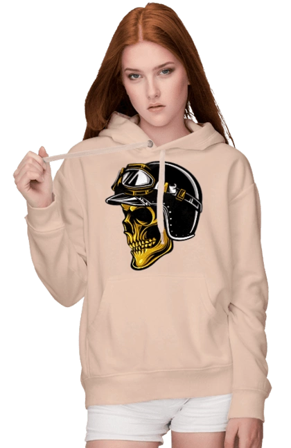 Череп в мотошлеме