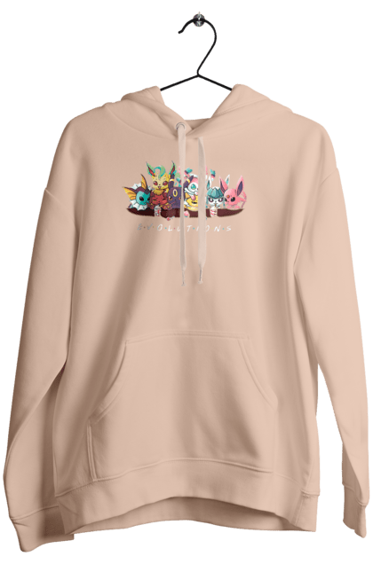 Women`s hoodie with prints Evolution Pokemon. Anime, for children, game, manga, pocket monster, pokemon, to catch pokemon, video game, video game heroes. 2070702