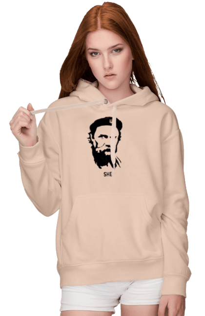 Жіноче худі з принтом "Шевченко". Берет, кобзарь, тарас, украина, шевченко. 2070702