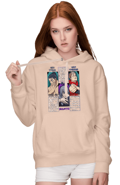 Women's hoodie with prints Jujutsu Kaisen Mahito. Anime, curse, dark fantasy, itadori, mahito, manga, mystic, todo. 2070702