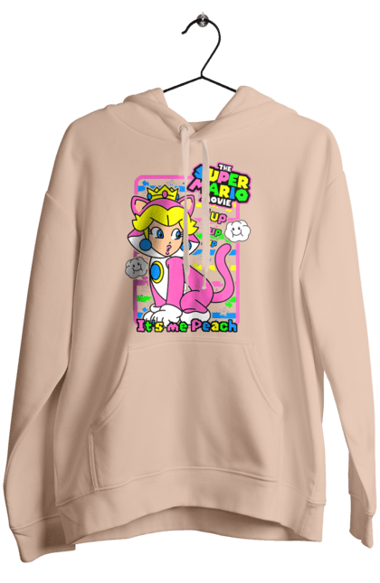 Women's hoodie with prints The Super Mario Bros. Movie Princess Peach. Character, game, mario, mario bros, movie, nintendo, princess peach, super mario bros. 2070702