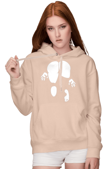 Жіноче худі з принтом "Дівчина вид по заду". Вид з зади, вульгарна, гумор, дівчина, дівчина раком, прикольна. 2070702