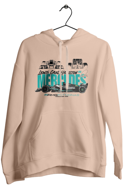 Women's hoodie with prints Mercedes AMG Petronas F1 Team. Amg petronas, bolide, f1 team, formula 1, mercedes, motorsport, race, racing car, sport. 2070702