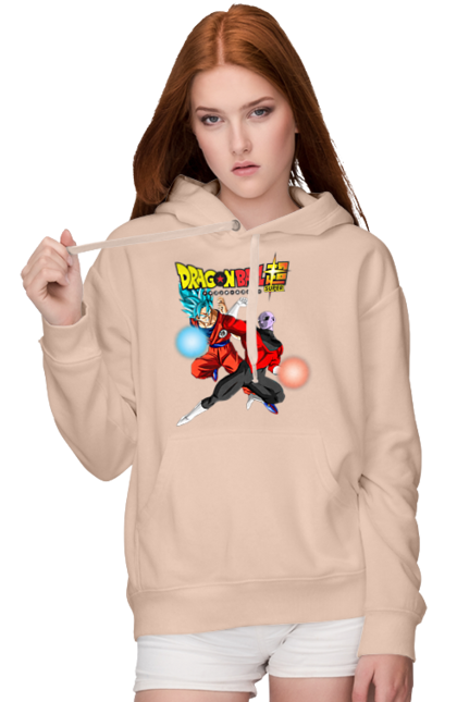 Women's hoodie with prints Dragon Ball Son Goku. Anime, dragon ball, goku, manga, son goku, tv series. 2070702