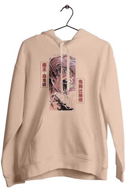 Women's hoodie with prints Demon Slayer Muzan. Anime, demon slayer, eternal paradise faith, kimetsu no yaiba, manga, muzan, twelve kizuki, upper rank six. 2070702