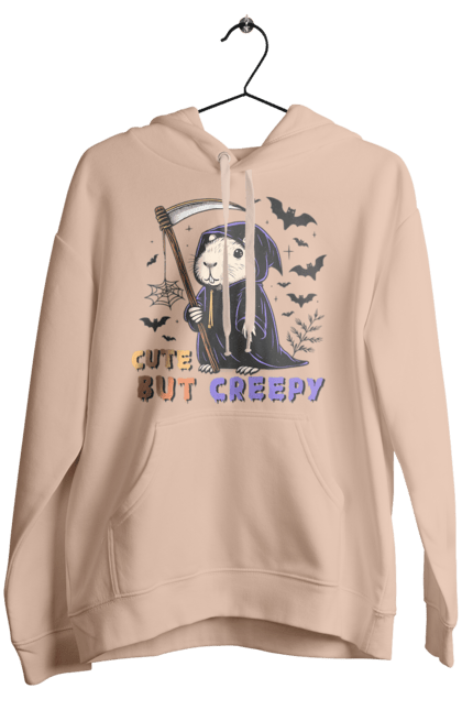 Women's hoodie with prints Capybara Halloween. Animal, capybara, halloween, holiday, pumpkin, rodent. 2070702