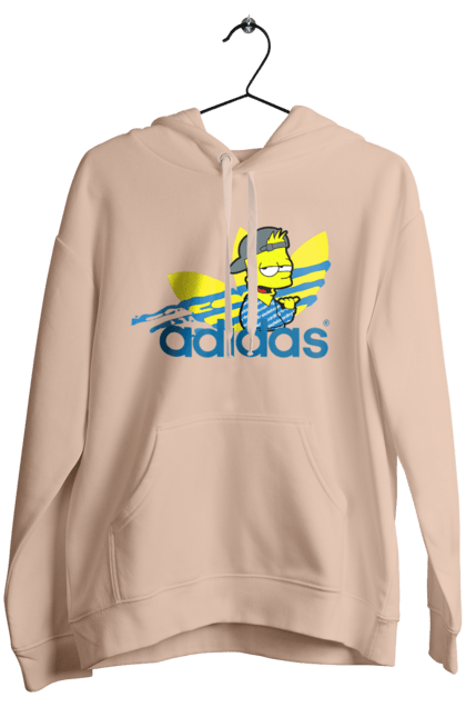 Жіноче худі з принтом "Adidas Барт". Adidas, bart, адідас, барт, мультфільм, серіал, сімпсон. 2070702