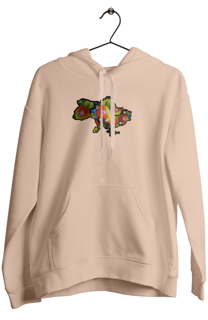 Women`s hoodie with prints Spravzhnya Ukraine. Barvie, beauty, colors, kviti, leafing through, mood, petals, spravzhnya ukraine. 2070702