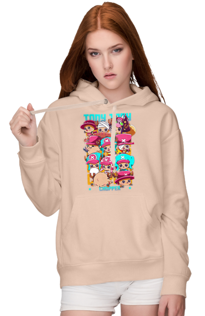 Women's hoodie with prints One Piece Tony Tony Chopper. Adventures, anime, fantasy, light novel, manga, one piece, tony tony chopper, tv series. 2070702