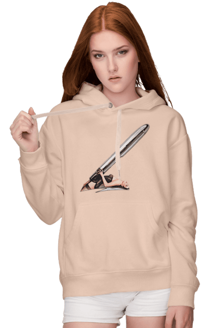 Women`s hoodie with prints Great Patron. Bullet, cartridge, girl. 2070702