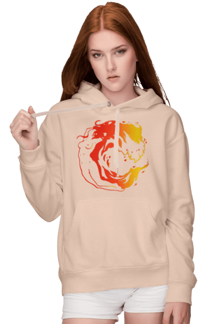 Women`s hoodie with prints Girl wave. Girl, sea, wave. 2070702