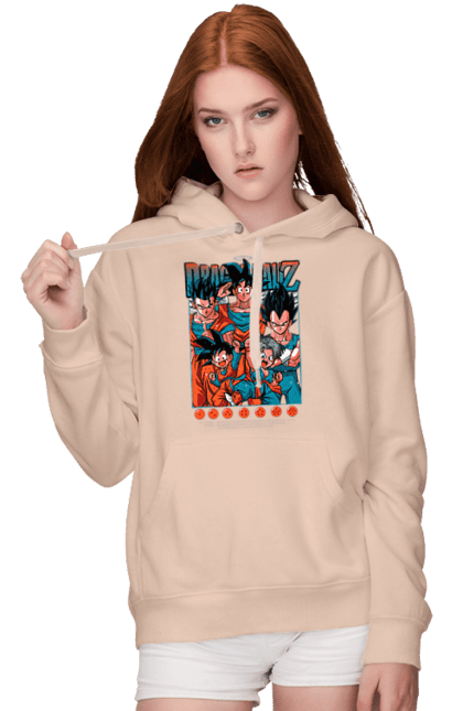 Жіноче худі з принтом "Перли дракона". Anime, dragon ball, goku, manga, vegeta, аніме, вегета, гоку, манга, перли дракона. 2070702