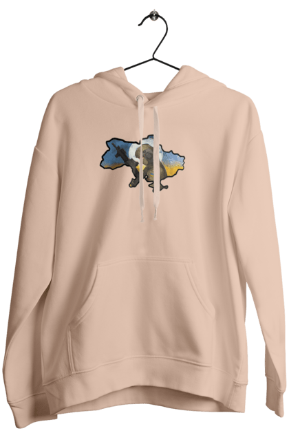 Women`s hoodie with prints Glory to the ZSU. Clear sky, free nation, freedom, glory to heroes, glory to ukraine, happy people, peace, ukraine, will. 2070702