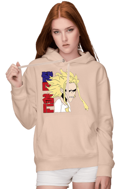 Жіноче худі з принтом "Моя академія героїв Всемогутній". All might, my hero academia, yagi toshinori, академія юей, аніме, всемогутній, манга, моя геройська академія, один за всіх, тошинорі ягі. 2070702