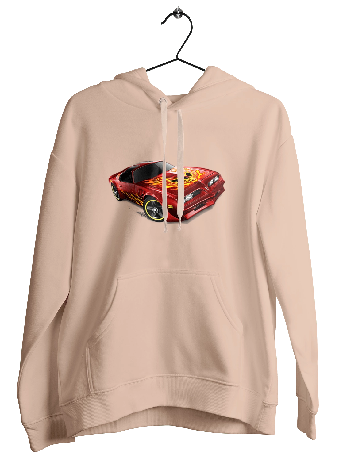 The car is red, high speed