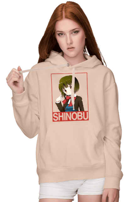 Women's hoodie with prints Kiniro Mosaic Shinobu Omiya. Anime, gold mosaic, kiniro mosaic, kinmoza, manga, shinobu, shinobu omiya. 2070702