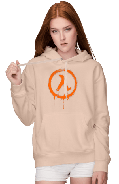 Жіноче худі з принтом "Half Life, світлий". Half life, playstation, sega, sierra studios, геймер, гра, етап, комп`ютерна гра, мережева гра, місія. futbolka.stylus.ua