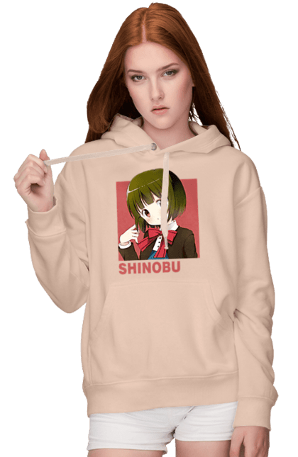 Women's hoodie with prints Kiniro Mosaic Shinobu Omiya. Anime, gold mosaic, kiniro mosaic, kinmoza, manga, shinobu, shinobu omiya. 2070702