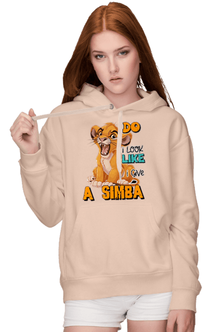 Women's hoodie with prints The Lion King Simba. Animal, cartoon, king, lion, lion king, simba. 2070702