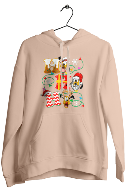 Women's hoodie with prints Merry Christmas. Cartoon, christmas, christmas, deer, disney, holiday, merry christmas, santa. 2070702