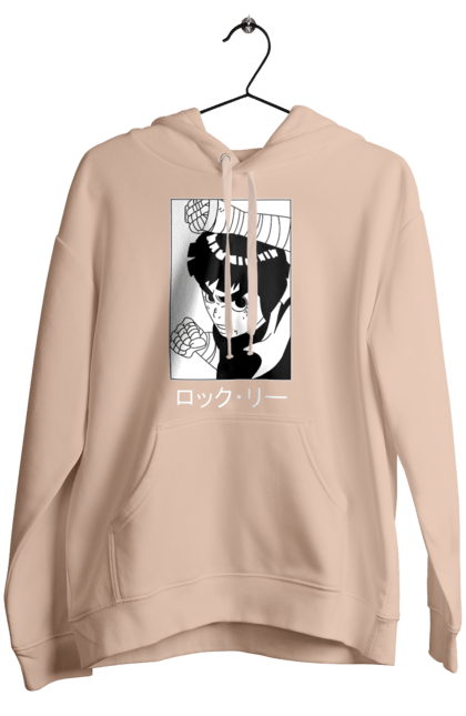 Women's hoodie with prints Naruto Rock Lee. Anime, manga, naruto, rock lee, shinobi, team guy. 2070702